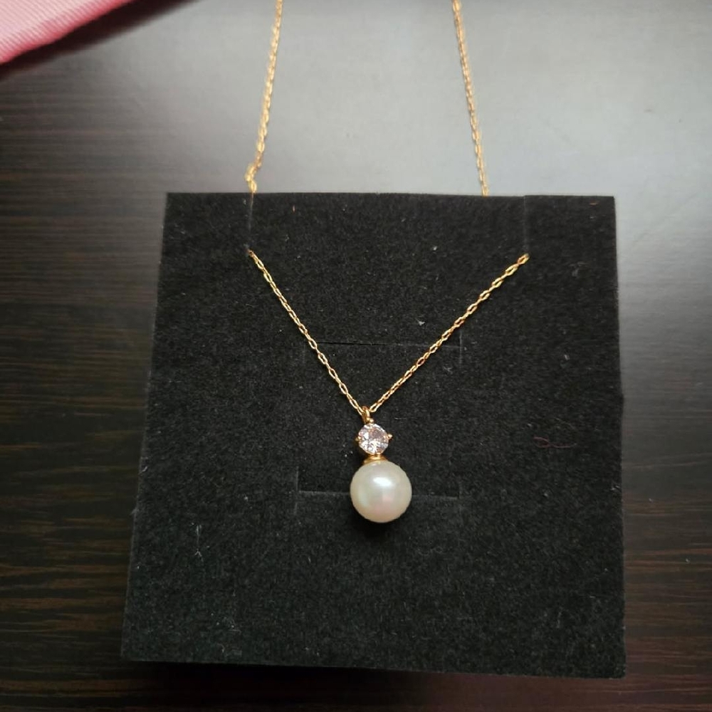 Kate Spade Gold Necklace with Pearl and Crystal
